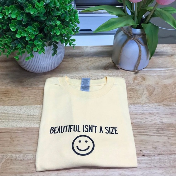 BEAUTIFUL ISN’T A SIZE Unisex Adult 100% Cotton Crewneck T-Shirts - Various - Picture 10 of 17